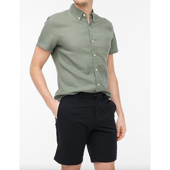 J.Crew 9" Tech Short Stretch UPF Moisture Wicking Mens Casual Black W 36 NWT - Picture 1 of 11